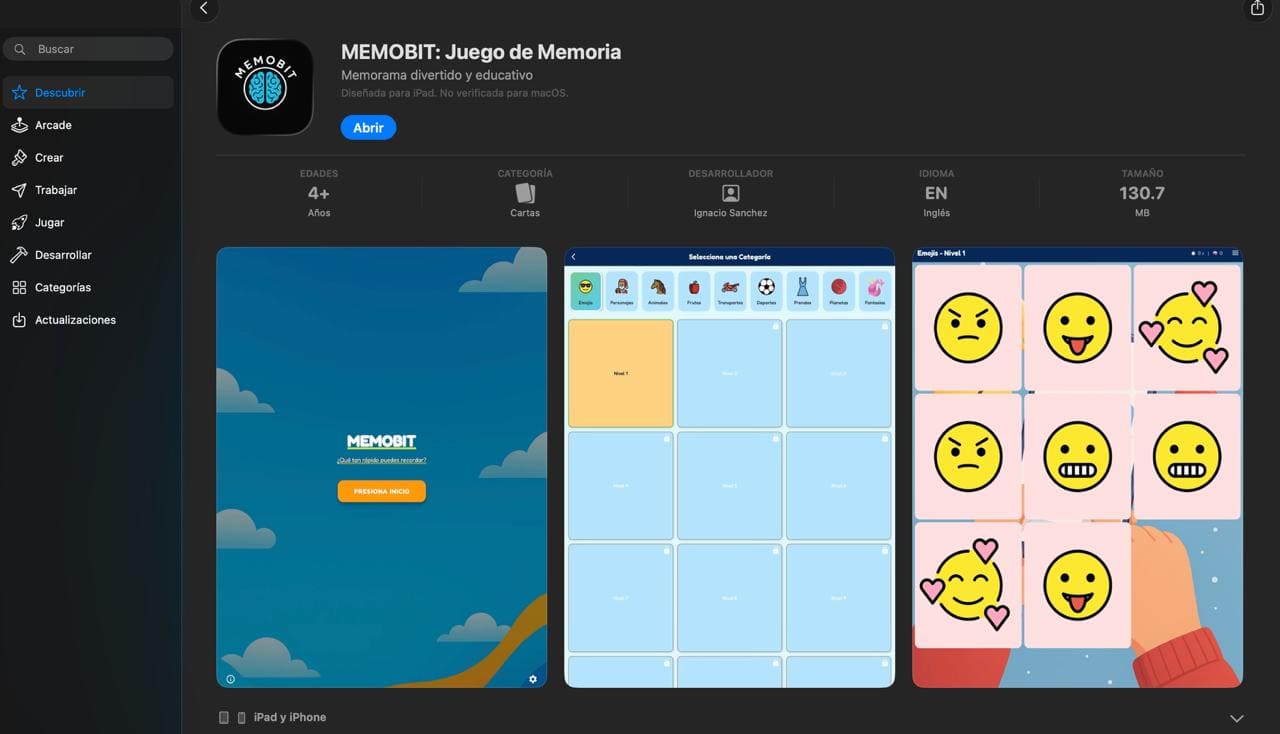 MEMOBIT: Juego de Memoria