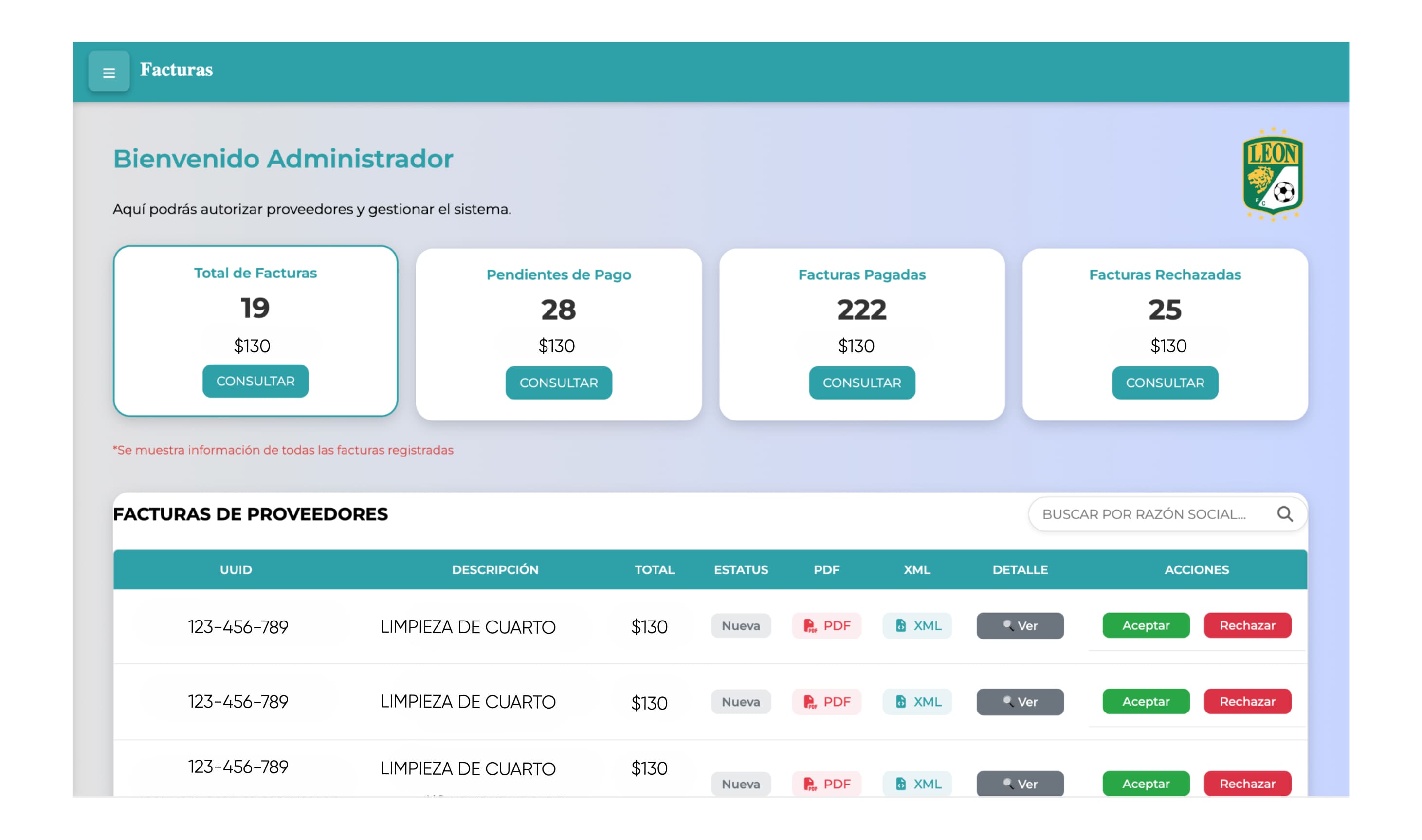 Screenshot 2 of Portal de Proveedores y Facturas